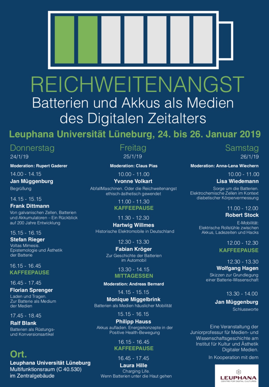 Konferenz Reichweitenangst Batterien und Akkus als Medien des Digitalen Zeitalters